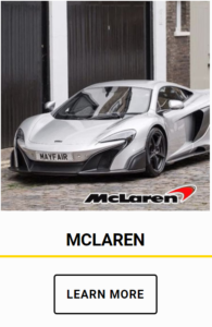 Dark grey McLaren Car for hire