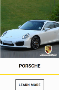 White Porsche Car for hire in London