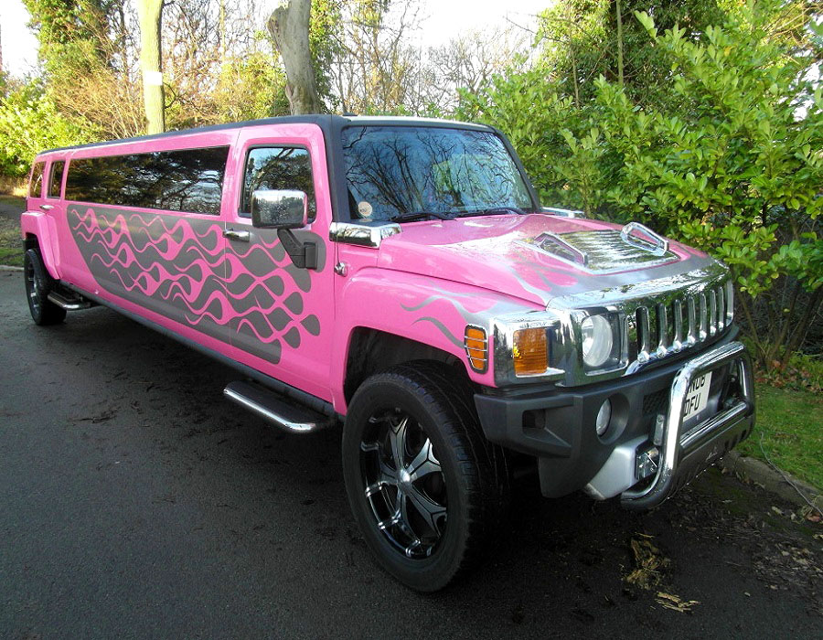 Pink Hummer Limo for Wedding