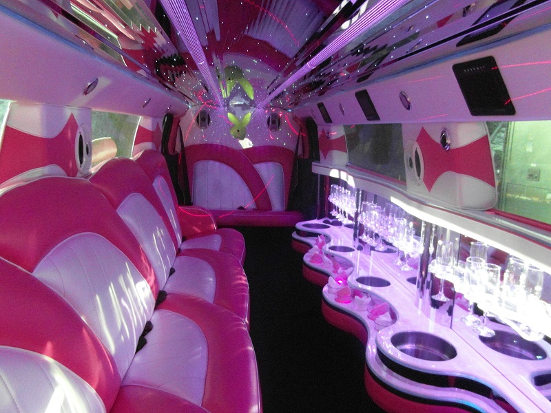 Pink Hummer Limousine for Wedding