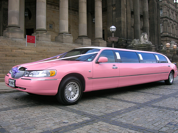 pink wedding lincoln stretch limo London