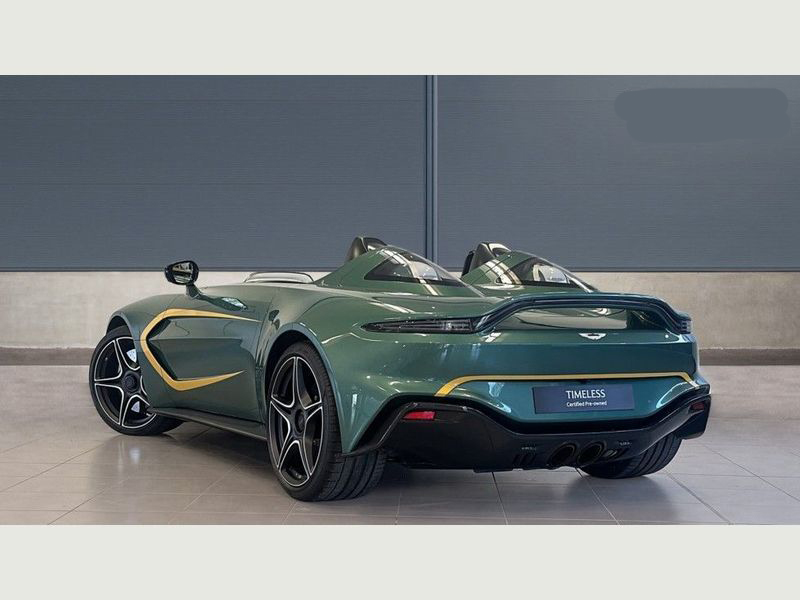 Interior view of a chauffeured Aston Martin V12 rental car