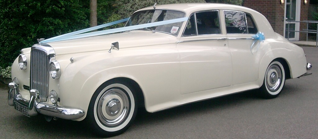 The Bentley S1 from 1956 available for hire, shown in a classic setting