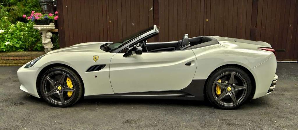 Close-up of the Ferrari California sports car front badge