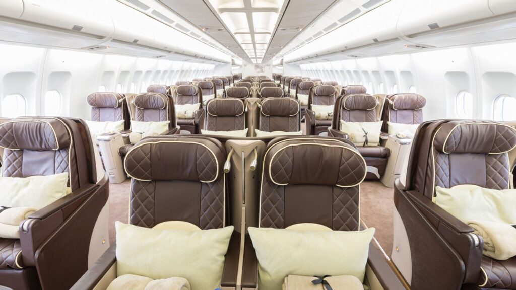 Luxurious interior of the Airbus A340 VIP aircraft